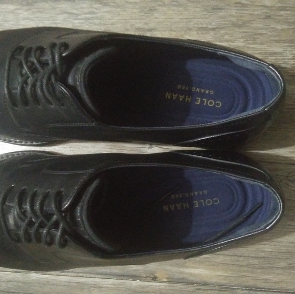 Cole Haan Giraldo Cap Toe Oxford Shoe 11.5 Mens Black Dress Shoes - Picture 4 of 9